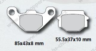 Zadní brzdové destičky Ferodo "ST" pro modely Buell 94-97